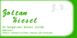 zoltan wiesel business card