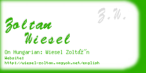 zoltan wiesel business card